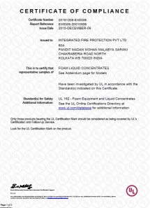 Hệ thống Foam Integrated Fire Protection (India) chuẩn UL,FM
